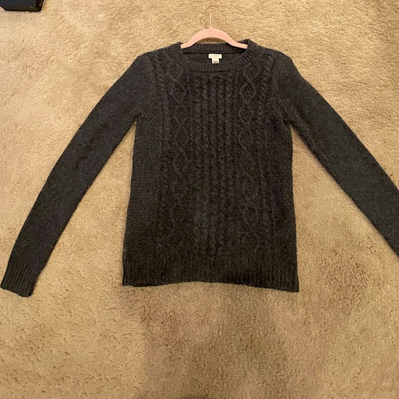 NEVER WORN! XS J.Crew Cable Knit in Charcoal - Picture 4 of 5